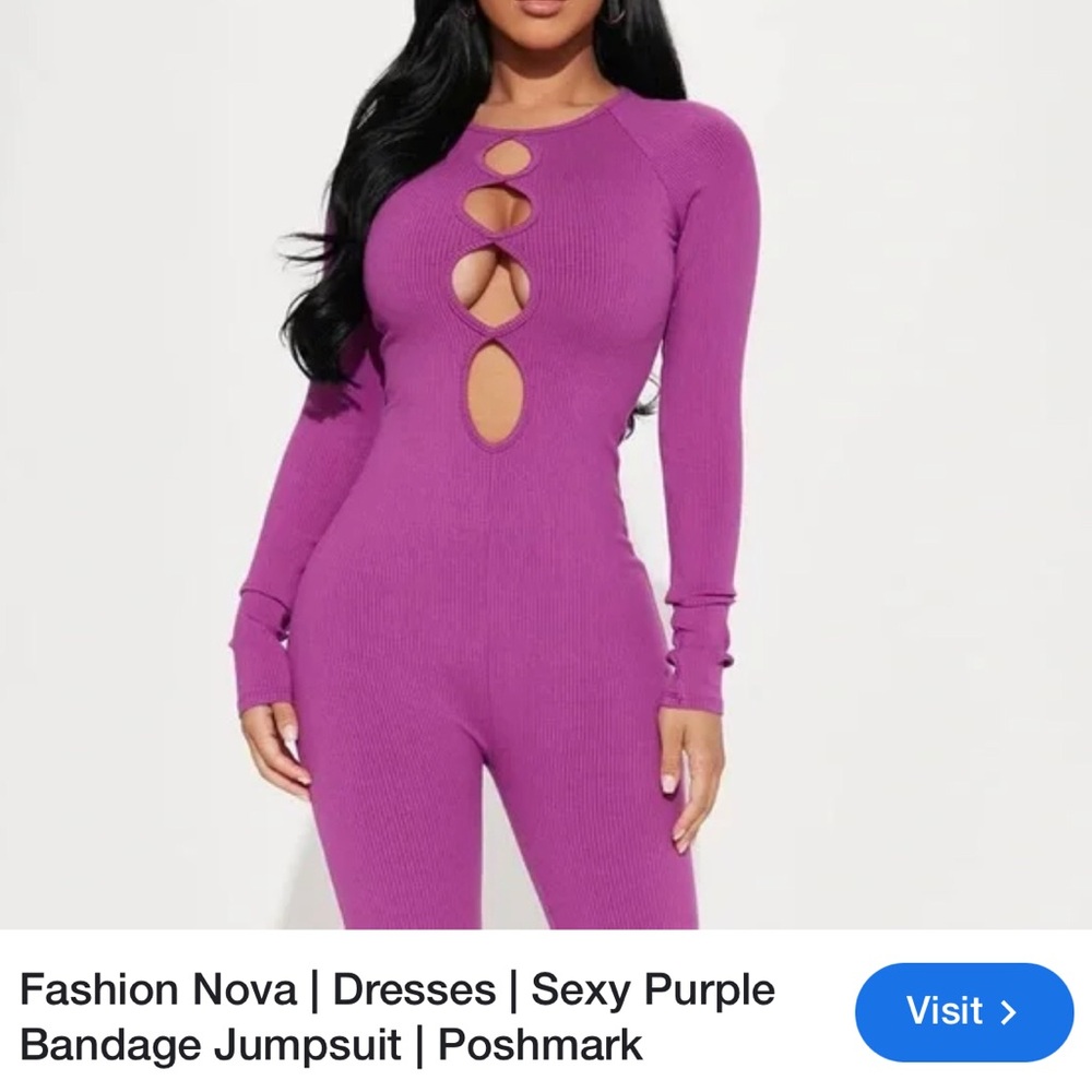 Purple Bandage Jumpsuit